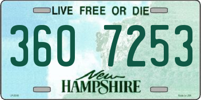 NH license plate 3607253