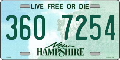 NH license plate 3607254