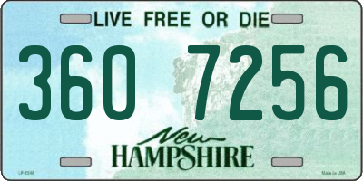 NH license plate 3607256