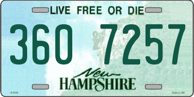 NH license plate 3607257