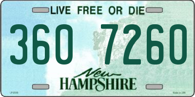 NH license plate 3607260