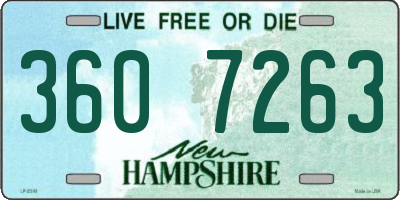 NH license plate 3607263