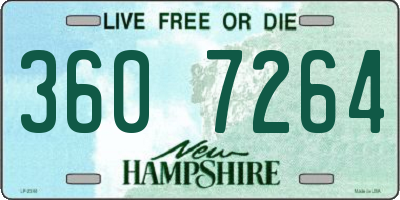 NH license plate 3607264