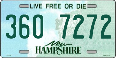 NH license plate 3607272