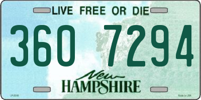 NH license plate 3607294