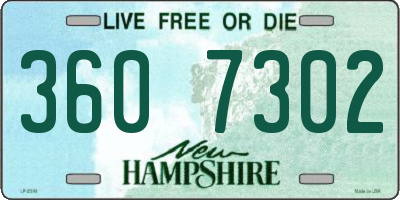 NH license plate 3607302