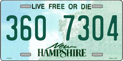 NH license plate 3607304