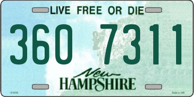 NH license plate 3607311