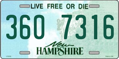 NH license plate 3607316
