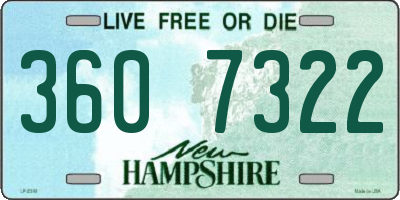 NH license plate 3607322