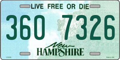 NH license plate 3607326