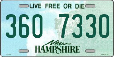 NH license plate 3607330