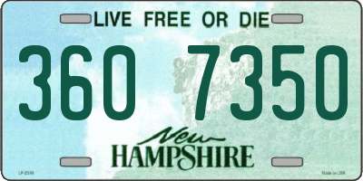 NH license plate 3607350