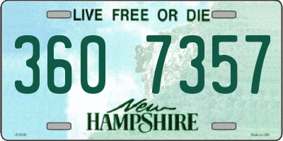 NH license plate 3607357