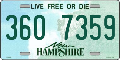 NH license plate 3607359