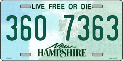 NH license plate 3607363