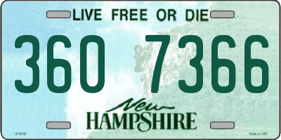 NH license plate 3607366