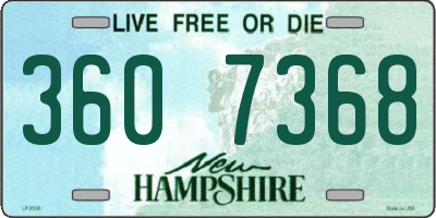 NH license plate 3607368