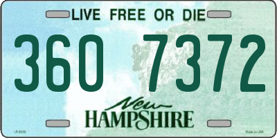 NH license plate 3607372