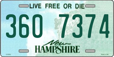 NH license plate 3607374