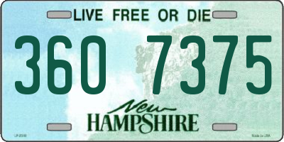 NH license plate 3607375
