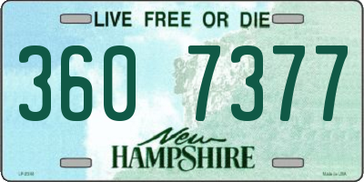 NH license plate 3607377