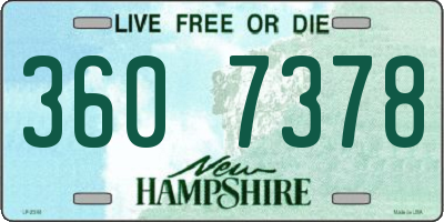 NH license plate 3607378