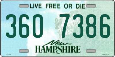 NH license plate 3607386