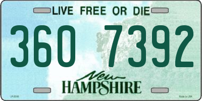 NH license plate 3607392