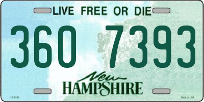 NH license plate 3607393