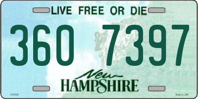 NH license plate 3607397