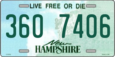NH license plate 3607406
