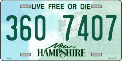 NH license plate 3607407