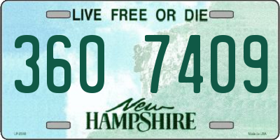 NH license plate 3607409