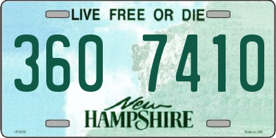 NH license plate 3607410