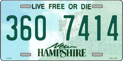 NH license plate 3607414