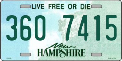 NH license plate 3607415