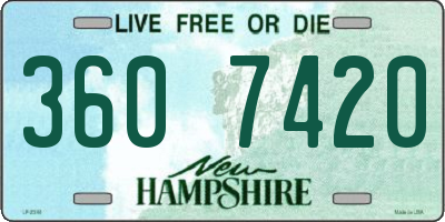 NH license plate 3607420