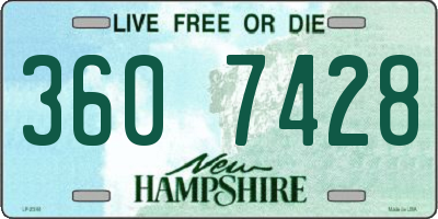 NH license plate 3607428