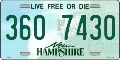 NH license plate 3607430