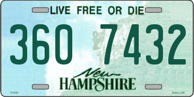 NH license plate 3607432