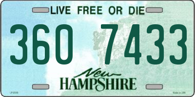 NH license plate 3607433