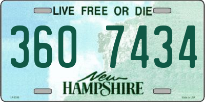 NH license plate 3607434