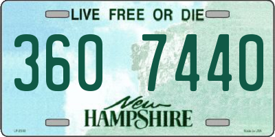 NH license plate 3607440
