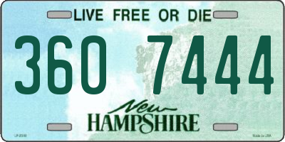 NH license plate 3607444