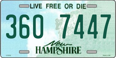 NH license plate 3607447