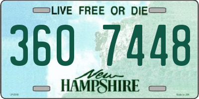 NH license plate 3607448
