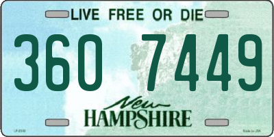 NH license plate 3607449