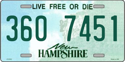 NH license plate 3607451