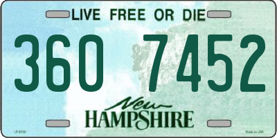 NH license plate 3607452